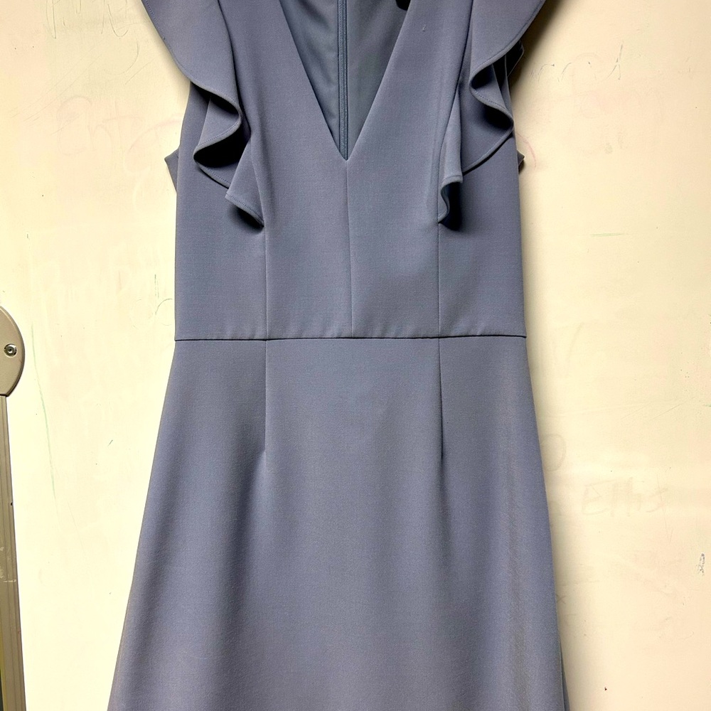 French Connection Whisper ruffled v-neck dress